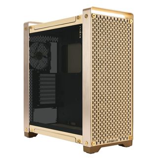 In Win IW-CS-DUBILIASB-GLD Dubili Assembled Tempered Glass Full Tower E-ATX Case Champagne Gold
