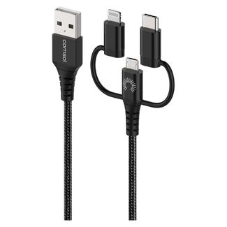 Comsol AUCPMBK 3-in-1 Cable Lightning/USB-C/Micro USB 1.2m