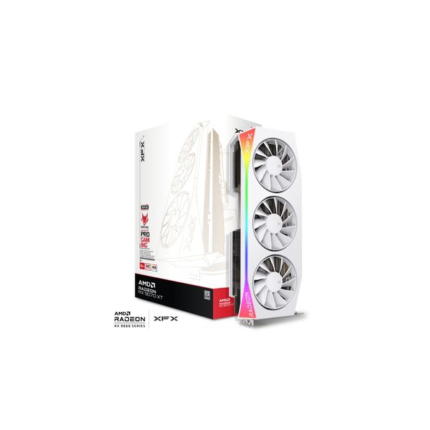 XFX RX-97TRGBBW9 Mercury Radeon RX 9070 XT OC White 16GB GDDR6 Graphics Card