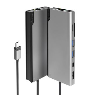 Alogic ULDPLSV2-SGR USB-C Ultra Dock PLUS Gen 2 with HDMI 4K@60Hz Mini DisplayPort Gigabit Ethernet USB-A USB-C Micro SD an SD Card Reader