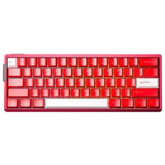 AULA AG60-WR-A AG60 Aluminum RGB Mechanical Keyboard Aether Magnetic Switch White+Red Keycaps