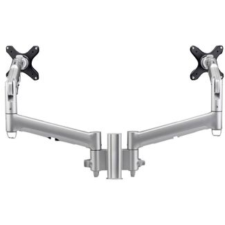 Atdec AWMS-2-D13-F-S Silver F-Clamp Dual Monitor Arm For 27" Displays