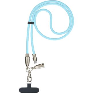 Alogic ATCCLY-AQ Tether USB-C to C Lanyard Data and Charge Cable 1.2M Aqua
