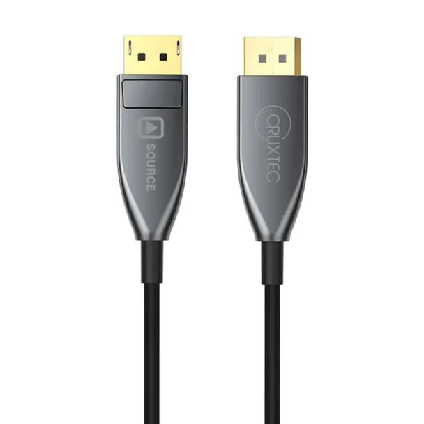 Cruxtec DS8K-10-BK DisplayPort 1.4 8K Active Optical fiber Male to Male Cable 10m 32.4Gbps Black