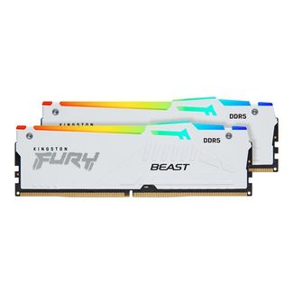 Kingston KF560C36BWE2AK2-32 FURY Beast RGB White 32GB (2 x 16GB) 6000MHz DDR5 CL36 Desktop Memory Kit