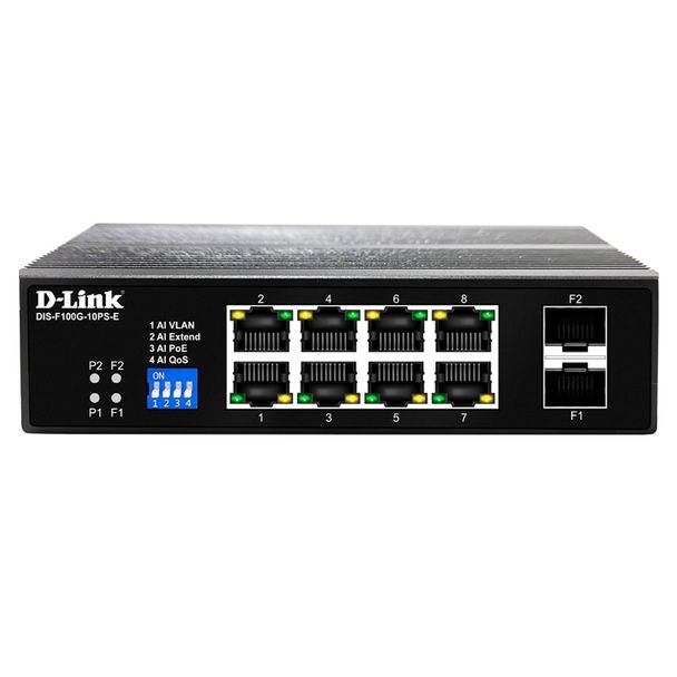 D-Link DIS-F100G-10PS-E 10-Port Unmanaged PoE Switch