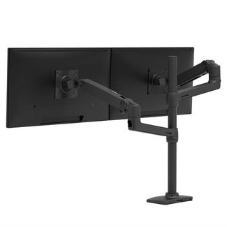 Ergotron 45-509-224 LX Dual Stacking Arm Tall Pole Matte Black