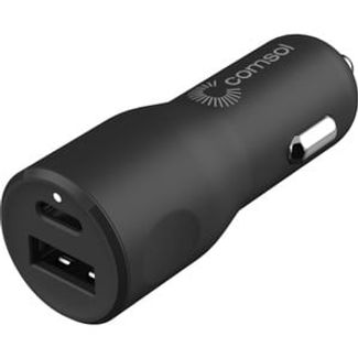 Comsol CCD32BK 32W 2 Port USB-C & USB-A Car Charger