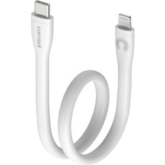 Comsol CLSBWH 25cm Silicone USB-C to Lightning MFi Cable White