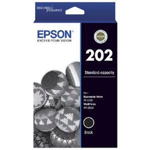 EPSON C13T02N192 202 STD BLACK INK FOR XP-5100 WF-2860