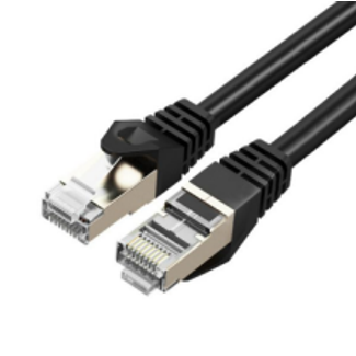 Cruxtec RS7-020-BK CAT7 10GbE SF/FTP Triple Shielding Ethernet Cable Black 2m