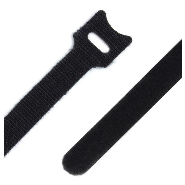 Ty-It VC1224BLK Hook & Loop (Velcro) Cable Tie 240mm X 12mm - BLACK: Bag of 10
