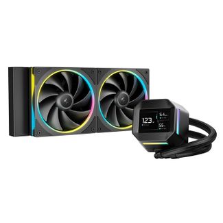 DeepCool R-LM240-BKDMMC-1 LM240 LCD Display 240mm ARGB AIO Liquid CPU Cooler Black