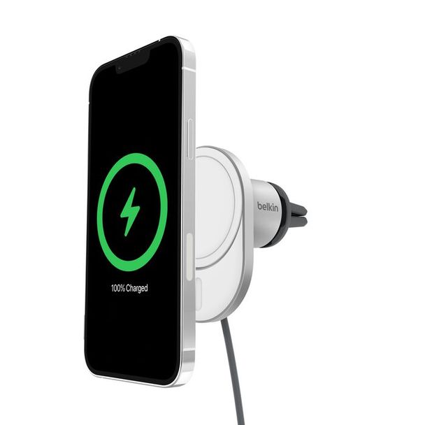 Belkin WIC008BTGR-V2 Boostcharge Pro Magnetic Wireless Car Charger With Qi2 15W