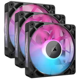 Corsair CO-9051018-WW RX120 iCue Link 120mm RGB PWM Case Fan Black - 3 Pack with System Hub
