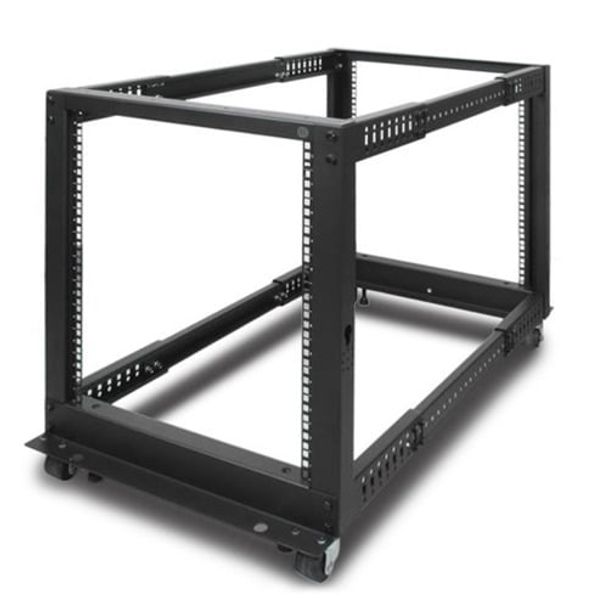 Serveredge CBN-4P-12RU 12RU fully assembled 4 post Adjustable Depth Server rack With Castors