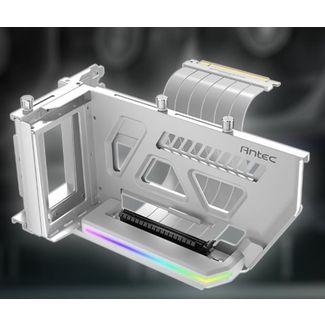 Antec AT-ARCVB-W190-A-PCIE4-RTX4 Adjustable PCIE-4.0 Vertical GPU Bracket and PCI-E 4.0 Riser Cable White (190mm)