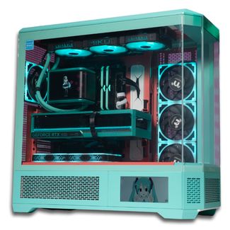 Thermaltake CA-4M2-00DLWA-K0 x ASUS Miku Edition Gaming Desktop PC Ryzen 7 7800X3D 32GB 2TB RTX5080 W11H