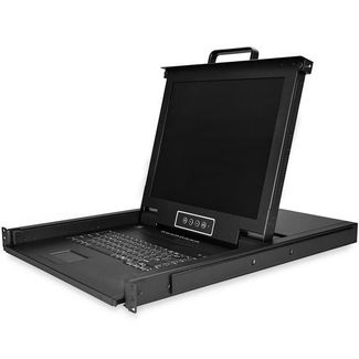 StarTech RKCONS1708K 1U 8 Port VGA Rackmount KVM Console for Server Racks - 17in
