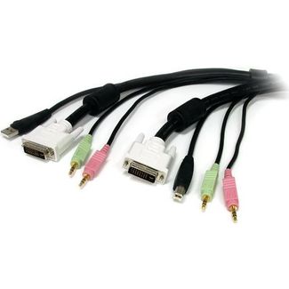 StarTech USBDVI4N1A15 15 ft 4-in-1 USB DVI KVM Switch Cable