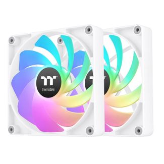 Thermaltake CL-F176-PL14SW-A CT140 140mm Reverse ARGB Sync Performance PWM Fan White Edition 2-Pack