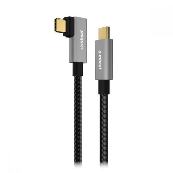 mbeat MB-XCB-LSC2C180 ToughLink L-Shape USB 3.2 Gen2 USB-C Cable Space Grey 1.8m