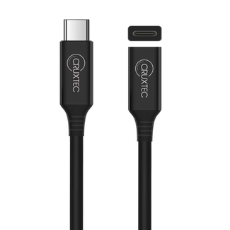 Cruxtec CTCF-10G-05BK USB-C Male to USB-C Female Extension Cable 50cm