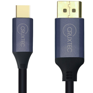 Cruxtec MDD-02-BK Mini Displayport Male to Displayport Male Cable 2m Black -4K/60Hz