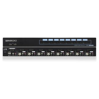 Serveredge KR08HHU 8-Port HDMI USB KVM Combo Switch with Audio Mic & USB Hub 2.0