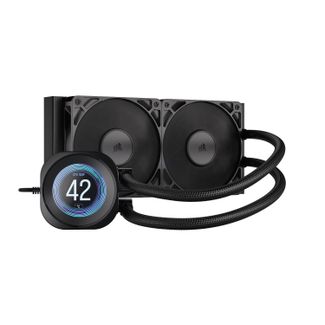 Corsair CW-9061031-WW NAUTILUS 240 RS LCD 240mm AiO Liquid CPU Cooler Black
