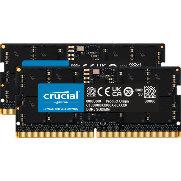 Crucial CT2K16G48C40S5 32GB (16GBx2 Kit) 4800Mhz DDR5 Notebook Memory