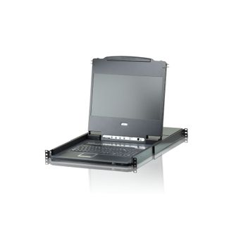 Aten CL6708MW-ATA-AU Single Rail 8-Port DVI FHD 17.3" LCD KVM Switch