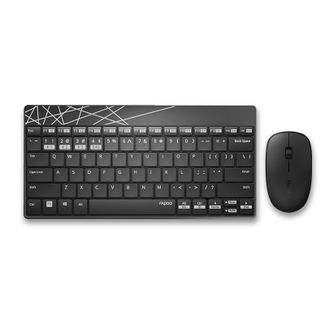 Rapoo 8000M Compact Wireless Bluetooth Keyboard and Mouse Combo