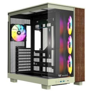 Thermaltake CA-11E-00MEWN-WS View 380 XL WS ARGB Mid Tower ATX Case Matcha Green Wood Edition