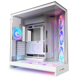 NZXT CM-H92FW-P1 H9 RGB+ Flow Tempered Glass Mid-Tower E-ATX Case White