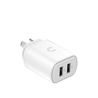 Cygnett CY3671PDWLCH PowerPlus 12W Dual Port Wall Charger White