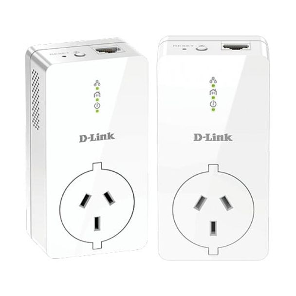 D-Link DHP-P601AV PowerLine AV2 1000 Passthrough Adapter Starter Kit