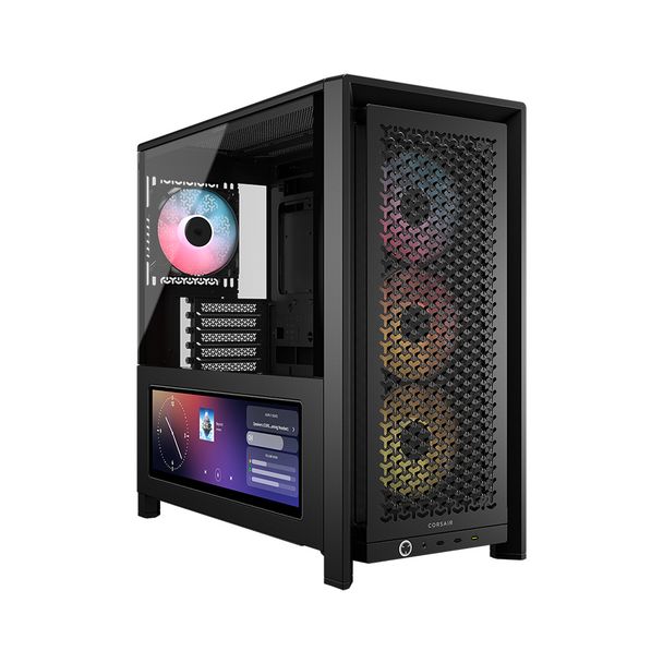 Corsair CC-9011326-WW FRAME 4000D LCD RS ARGB Premium Mid-Tower E-ATX Case Black