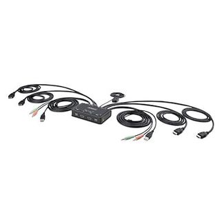 StarTech C2-DH46-UA2-CBL-KVM 2-Port Dual-Monitor HDMI Cable KVM Switch