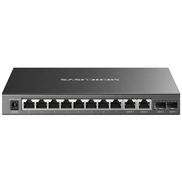 Mercusys MS112GMP 12-Port Gigabit Desktop Switch with 8-Port PoE+