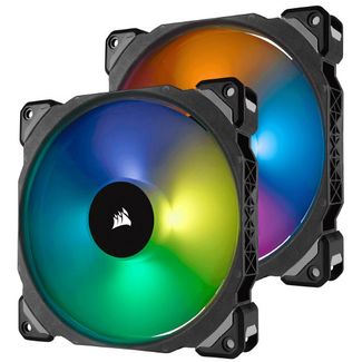 Corsair CO-9050078-WW ML140 Pro 140mm Mag-Lev RGB PWM Cooling Fan Twin Pack w/Lighting Node Pro