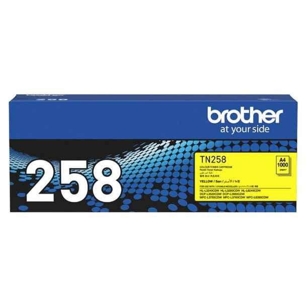 Brother TN-258Y TN-258 Yellow Toner Cartridge