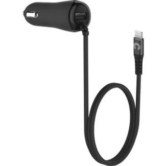 Comsol CCALBK 2 Port USB Car Charger with Lightning Cable 2.4A(24W)