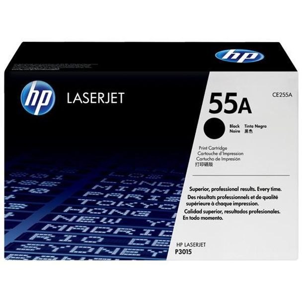 HP CE255A 55A LaserJet Black Toner Cartridge