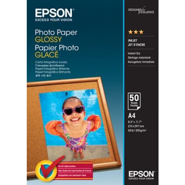 Epson C13S042539 Glossy A4 50 Sheet 200gsm Genuine Photo Paper