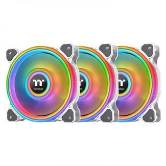 Thermaltake CL-F100-PL12SW-A Riing Quad 12 RGB Radiator Fan TT Premium Edition 3 Pack White
