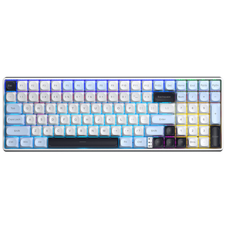 AULA S100Pro-BP-B S100Pro Tri-mode Mechanical Keyboard Black+Purple+White Keycaps Brown switch