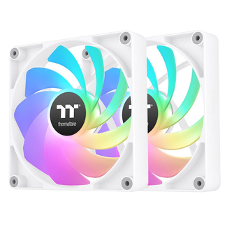 Thermaltake CL-F175-PL12SW-A CT120 120mm Reverse ARGB Sync Performance PWM Fan White Edition 2-Pack