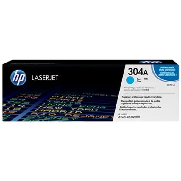 HP CC531A 304A Cyan LaserJet Toner Cartridge