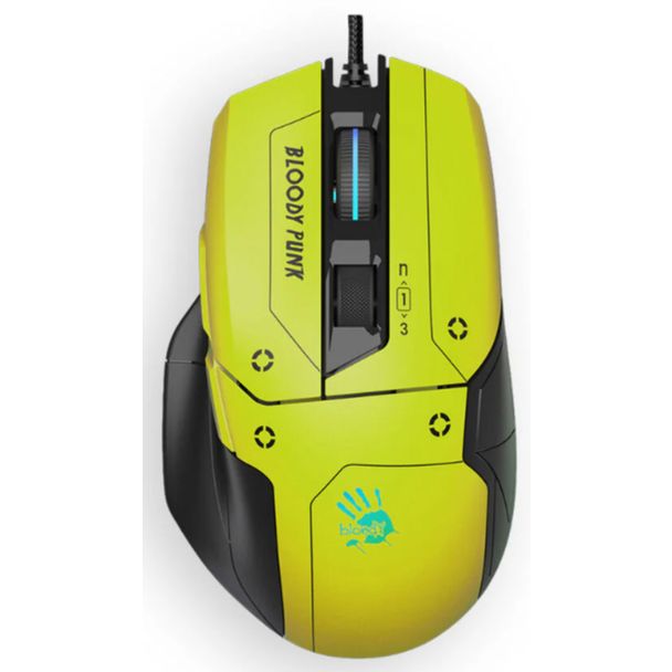 Bloody ERBMA710 W70 Max Activated Esport Gaming Mouse Punk Yellow